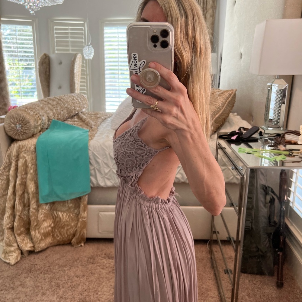 NEW Flowing Elegant Sexy Maxi Designer Dress Small - Picture 3 of 5
